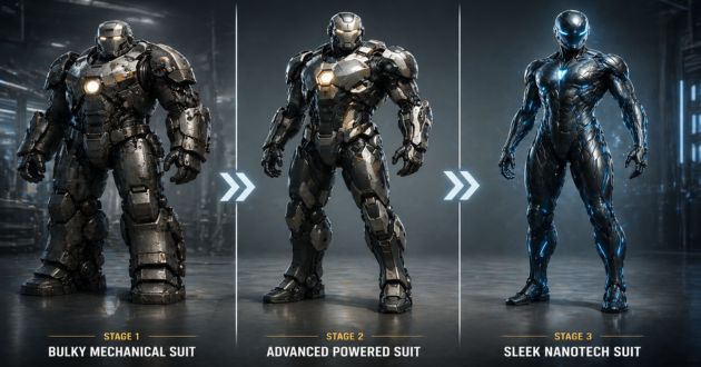 iron man different suits